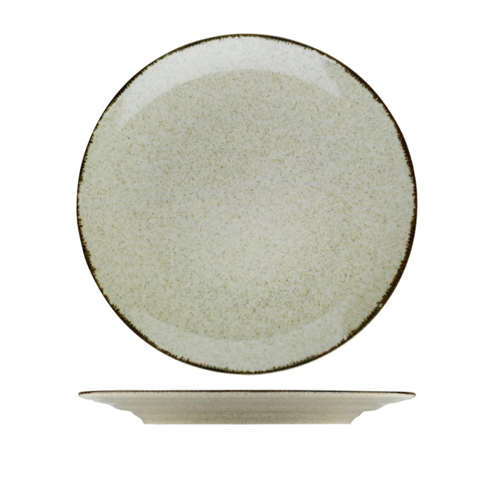 Hermia CXEO24Y2730P02 Vajilla de Porcelana 24 Piezas Color Canela Apta Lavavajillas Microondas